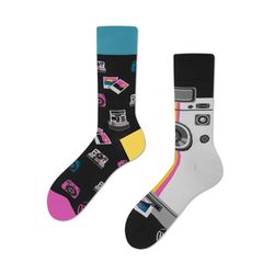 Many Mornings Chaussettes - Insta Snap - bleu/rose/noir (00)
