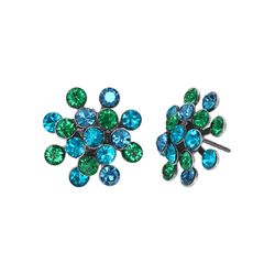 Konplott Ohrstecker - Magic Fireball Mini - blau/grün/silver (0040)