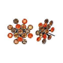 Konplott Ohrstecker - Magic Fireball - braun/orange/silver (0040)