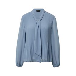 s.Oliver Black Label Schluppen-Bluse aus plissiertem Chiffon  - blau (5456)