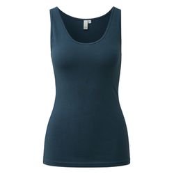 Q/S designed by Débardeur élastique coupe slim   - bleu (5820)