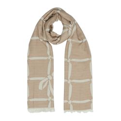 s.Oliver Red Label Schal mit Fransen und Artwork  - braun (84D8)