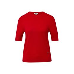 s.Oliver Red Label Pull à manches courtes en maille mélangée viscose - rouge (3384)