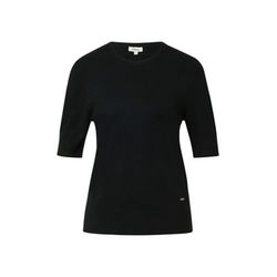 s.Oliver Red Label Kurzärmeliger Strickpullover aus Viskosemix - schwarz (9999)