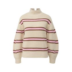 s.Oliver Red Label Pull en maille ample à motif rayé - rose/beige (08X0)
