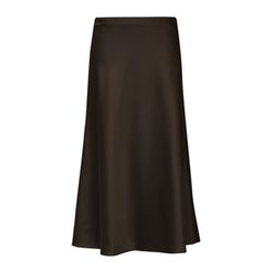 comma Midi-length satin skirt - brown (8940)