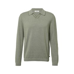 s.Oliver Red Label Gestrickter Streifenpullover mit Polokragen - grün/weiß (79G1)