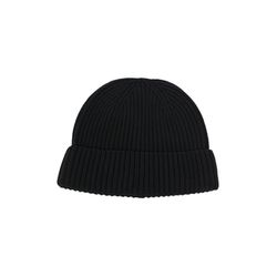 s.Oliver Red Label Bonnet en coton tricoté avec revers - noir (9999)