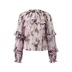 Q/S designed by Chiffon blouse with ruffles - pink (46A0)