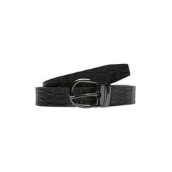 s.Oliver Red Label Leder-Wendegürtel mit glatter Seite und Animal-Prägung - schwarz (9999)