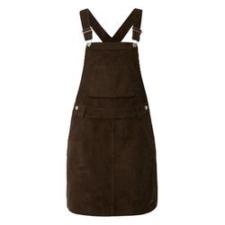 Q/S designed by Mini-Latzkleid aus Cord - braun (8947)