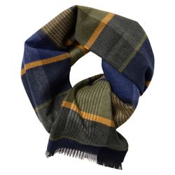 Casamoda Schal mit Karomuster - blau/gelb/grün (370)