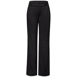 Street One Glitzernde Straight Leg Hose - schwarz (10001)