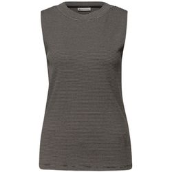 Street One Striped basic top - brown (27103)