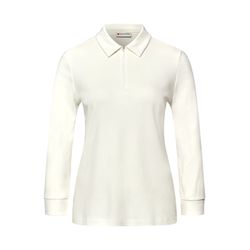 Street One Polo shirt with zip fastening - white (10108)