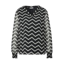 Street One Chiffon tunic with tape - black (20001)