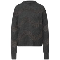 Street One Glitzer Jacquard Pullover - grau (25959)