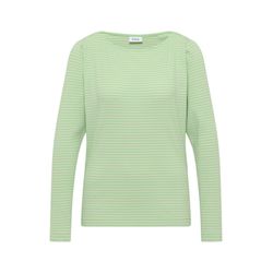 Cecil Gestreiftes Langarmshirt - grün (27373)