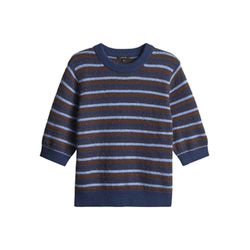 Opus Sweater with multicolored stripes - blue (60037)