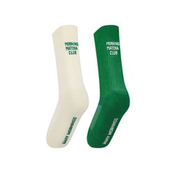 Many Mornings Socken - Matcha Club - beige/grün (00)