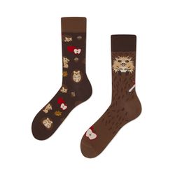 Many Mornings Socken - HEDGEHOG - braun (00)