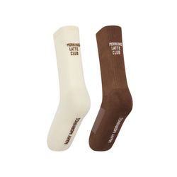 Many Mornings Socks - Latte Club - beige/brown (00)