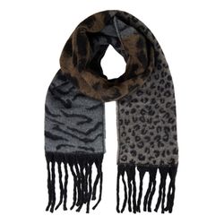 Cartoon Winterschal - braun/grau/schwarz (9875)