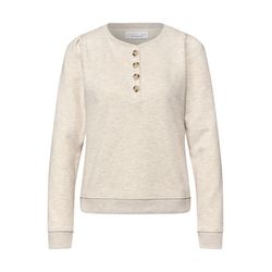 Street One Studio Sweater with button placket - beige (17271)