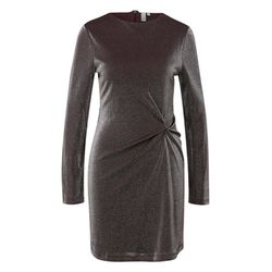 Q/S designed by Glitter jersey dress with knot detail - violet (4925)