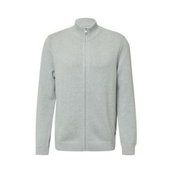 s.Oliver Red Label Strickjacke mit Troyer-Kragen und Logo-Patch - grau (94W0)