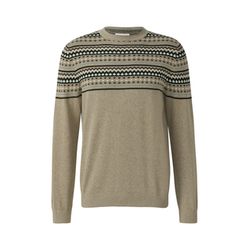 s.Oliver Red Label Baumwollpullover mit Norwegermuster - beige (80X0)