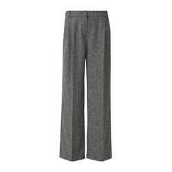 comma Pleated trousers with herringbone pattern   - black/gray (99Q9)
