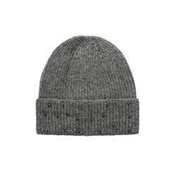 s.Oliver Red Label Wool blend beanie with stone trim  - gray (9730)