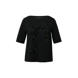 s.Oliver Black Label Relaxed fit sequined T-shirt - black (99D1)