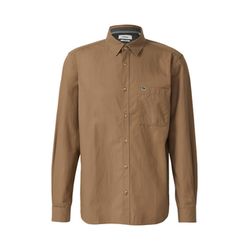 s.Oliver Red Label Regular: Hemd mit Brusttasche und Label-Details - braun (8623)