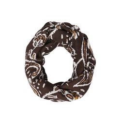 s.Oliver Red Label Loop scarf with floral print - brown (89A2)