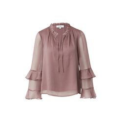 comma Blouse with feminine flounces made of crêpe chiffon - pink (4424)