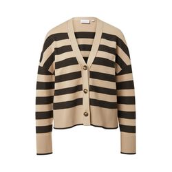 comma Striped cardigan in a boxy fit - beige/black (80G6)