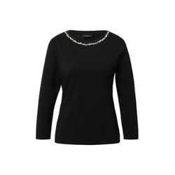 s.Oliver Black Label Shirt with 3/4 sleeves and gemstones   - black (9999)
