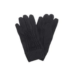 s.Oliver Red Label Fingerhandschuhe mit Strick und Fleece - schwarz (9999)