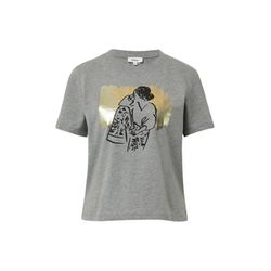 s.Oliver Red Label T-Shirt mit Folien-Print - grau (97D0)