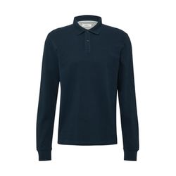 s.Oliver Red Label Long-sleeved polo shirt made of cotton piqué with cuffs - blue (5978)