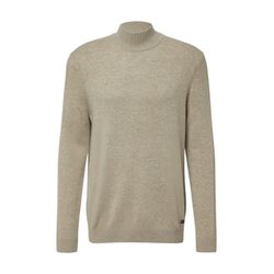 s.Oliver Red Label Strickpullover mit Rippbündchen und Stehkragen - beige (80W0)