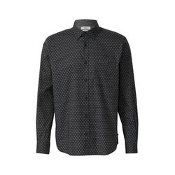 s.Oliver Red Label Regular Fit: Hemd mit Allover-Print und Brusttasche - schwarz (99A1)