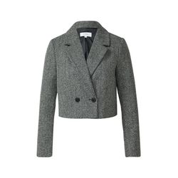 comma Verkürzter Herringbone-Blazer  - schwarz/grau (99Q9)