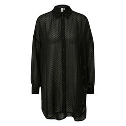 Q/S designed by Transparent long blouse - black (9999)