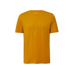s.Oliver Red Label T-shirt en coton avec logo imprimé - jaune (1622)