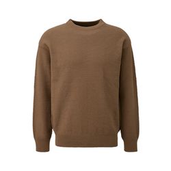 Q/S designed by Strickpullover mit Strukturmuster - braun (8623)