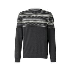 s.Oliver Red Label Baumwollpullover mit Norwegermuster - grau (98X0)