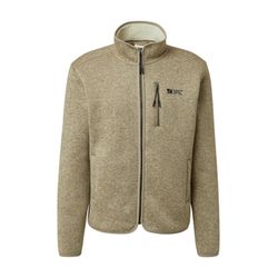 s.Oliver Red Label Sweatjacke mit Teddy-Plüsch-Futter in Strick-Optik - beige (80W0)